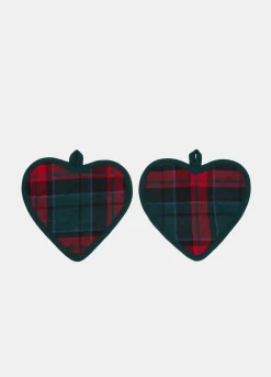 2 pack presine a scacchi a forma di cuore*Croff Hot