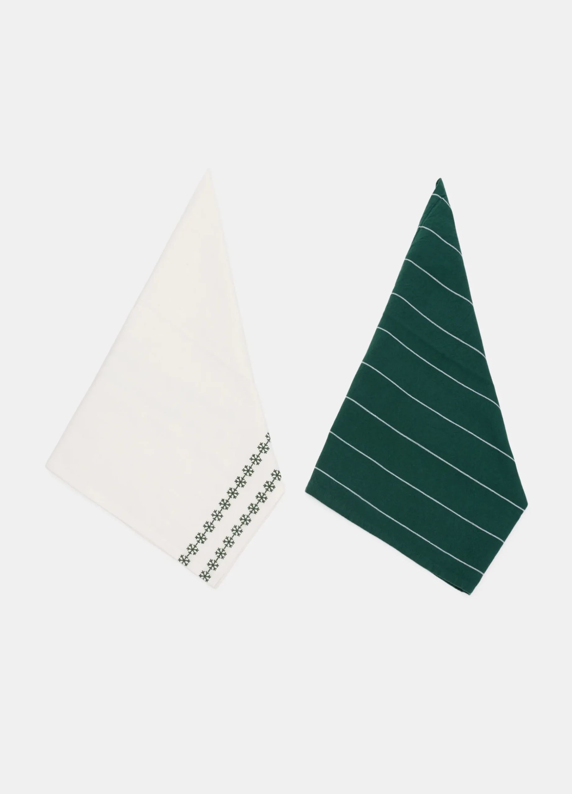 2 pack strofinacci di Natale in puro cotone*Croff Discount