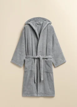 Accappatoio con cappuccio in puro cotone Made in Portogallo*Croff Clearance