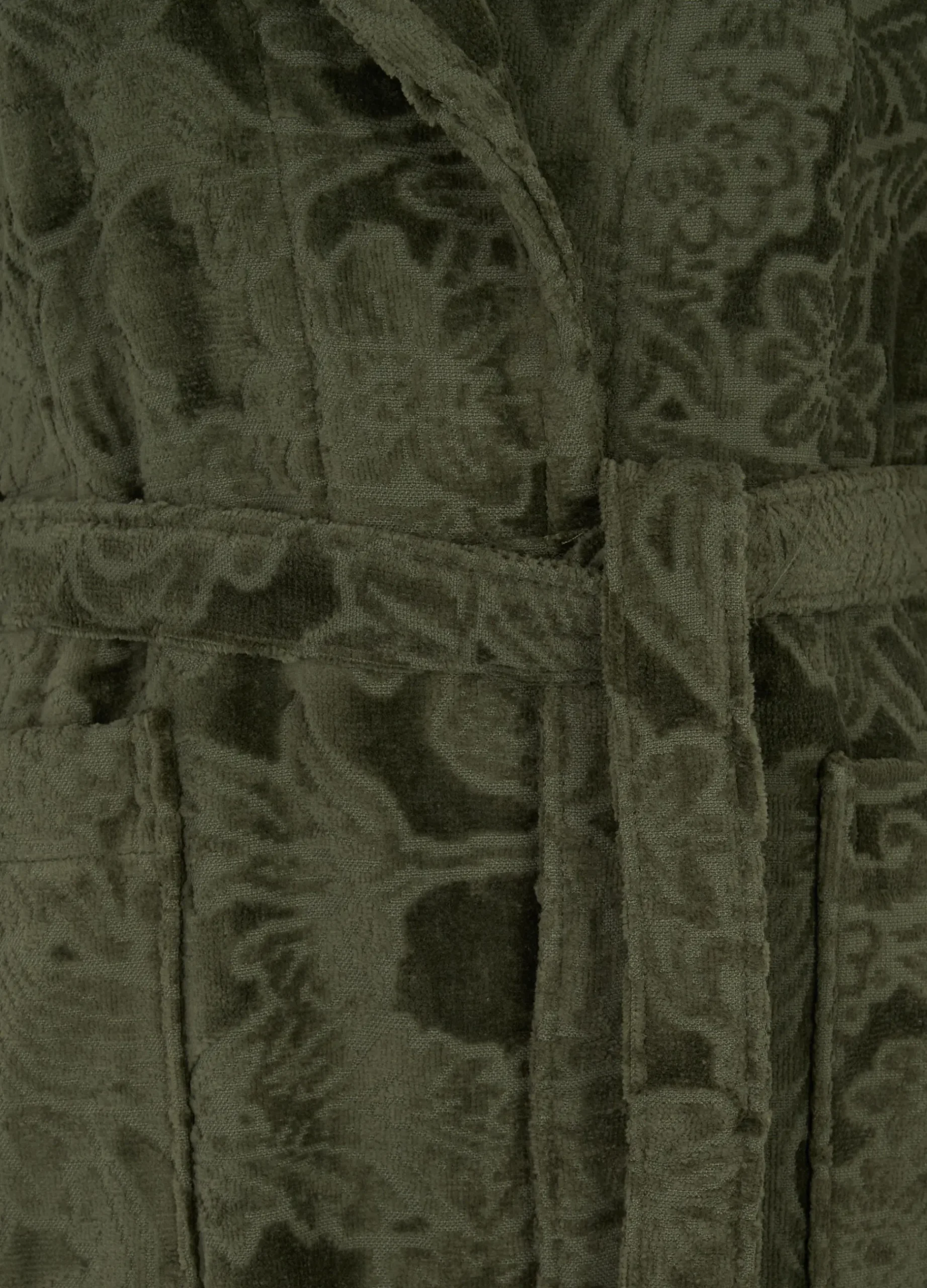 Accappatoio in cotone effetto jacquard*Croff Clearance