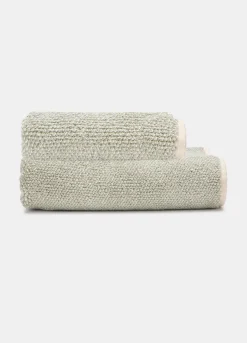 Asciugamano ospiti in misto cotone con frange*Croff Clearance
