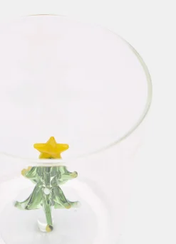 Bicchiere in vetro con albero di Natale*Croff Online