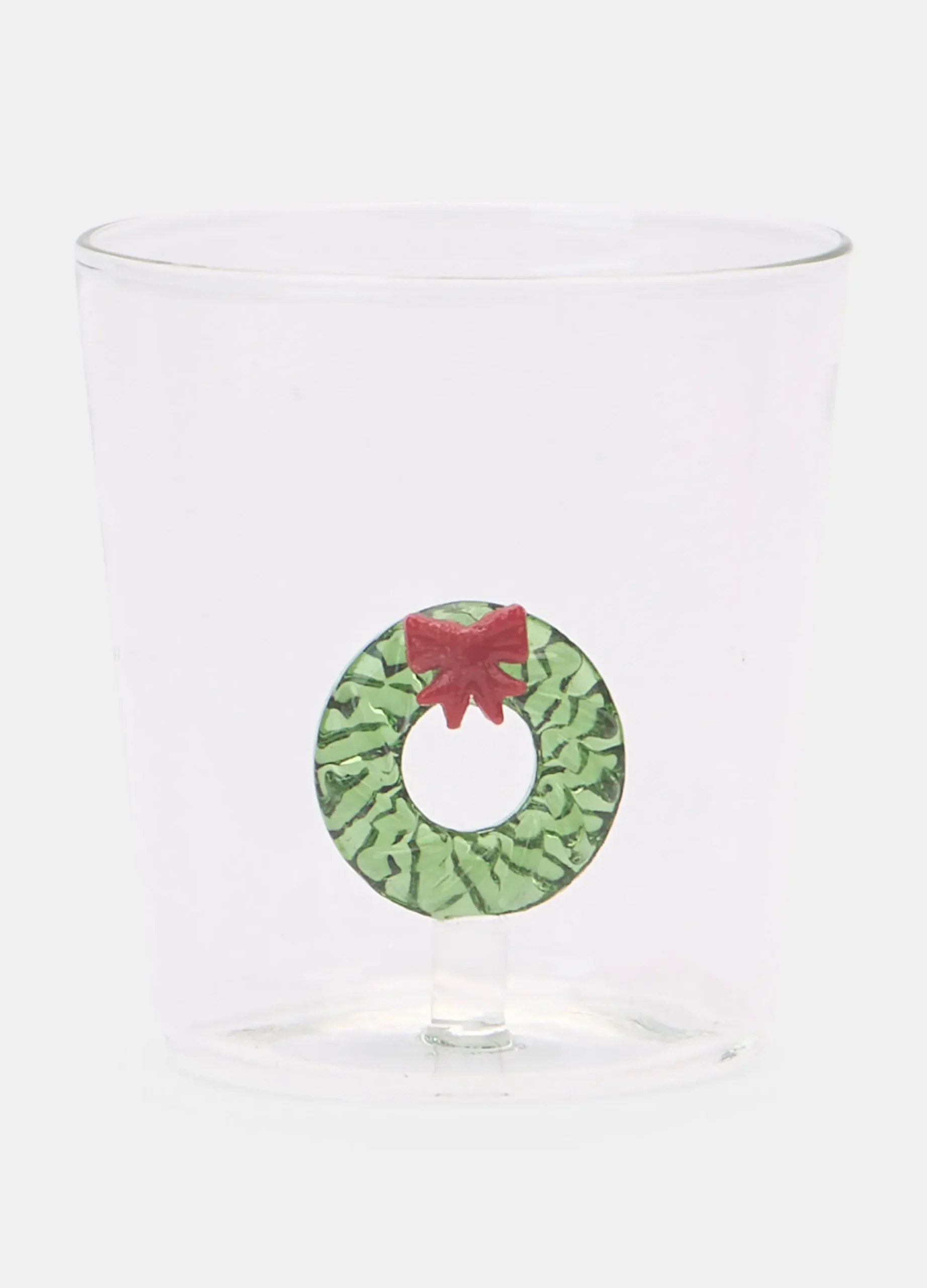 Bicchiere in vetro con ghirlanda*Croff Sale