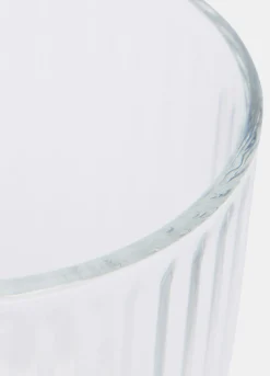Bicchiere in vetro con scanalature*Croff New