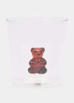 Bicchiere in vetro con Teddy Bear*Croff Online