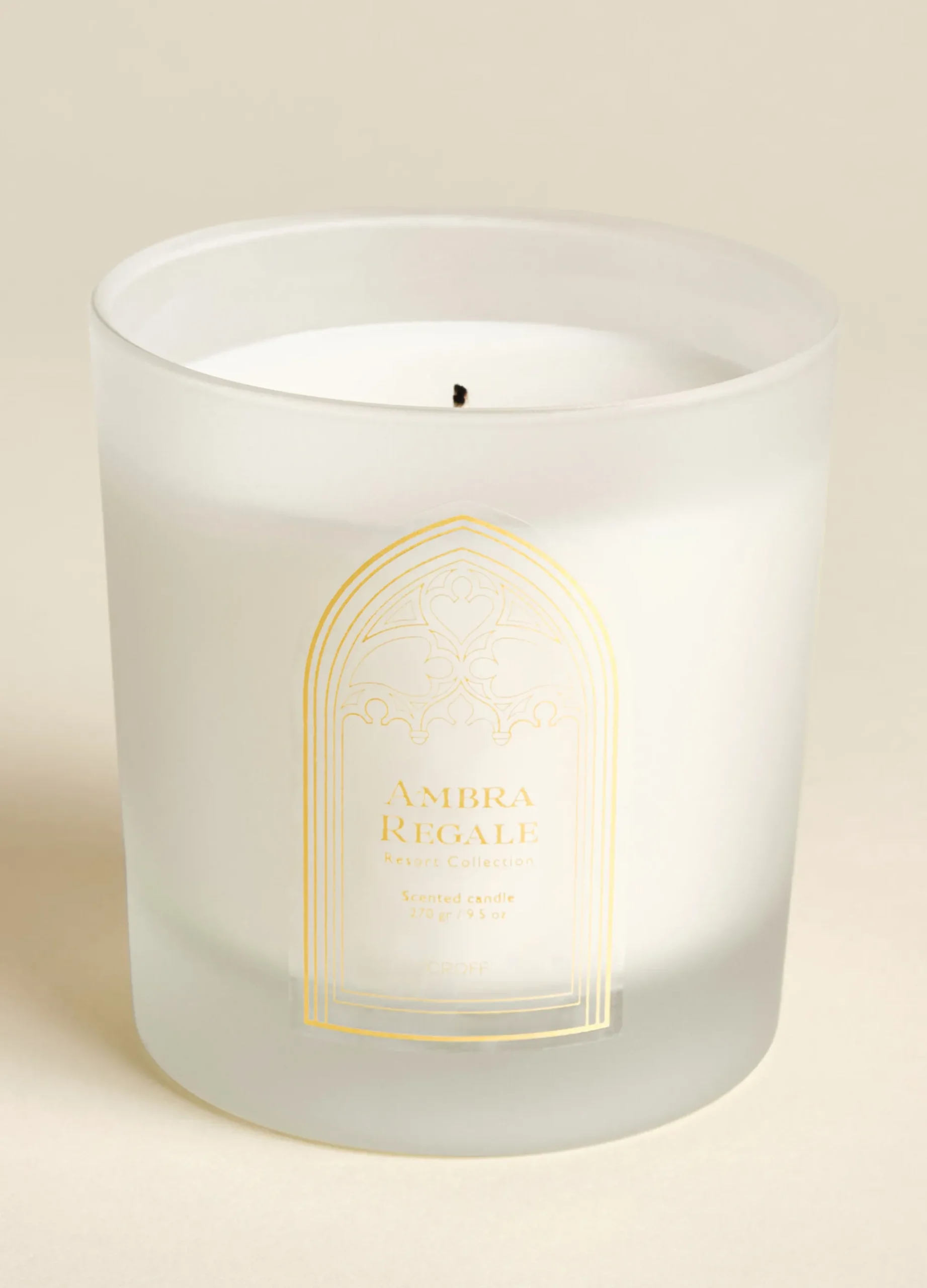 Candela in vetro ambra regale*Croff Online
