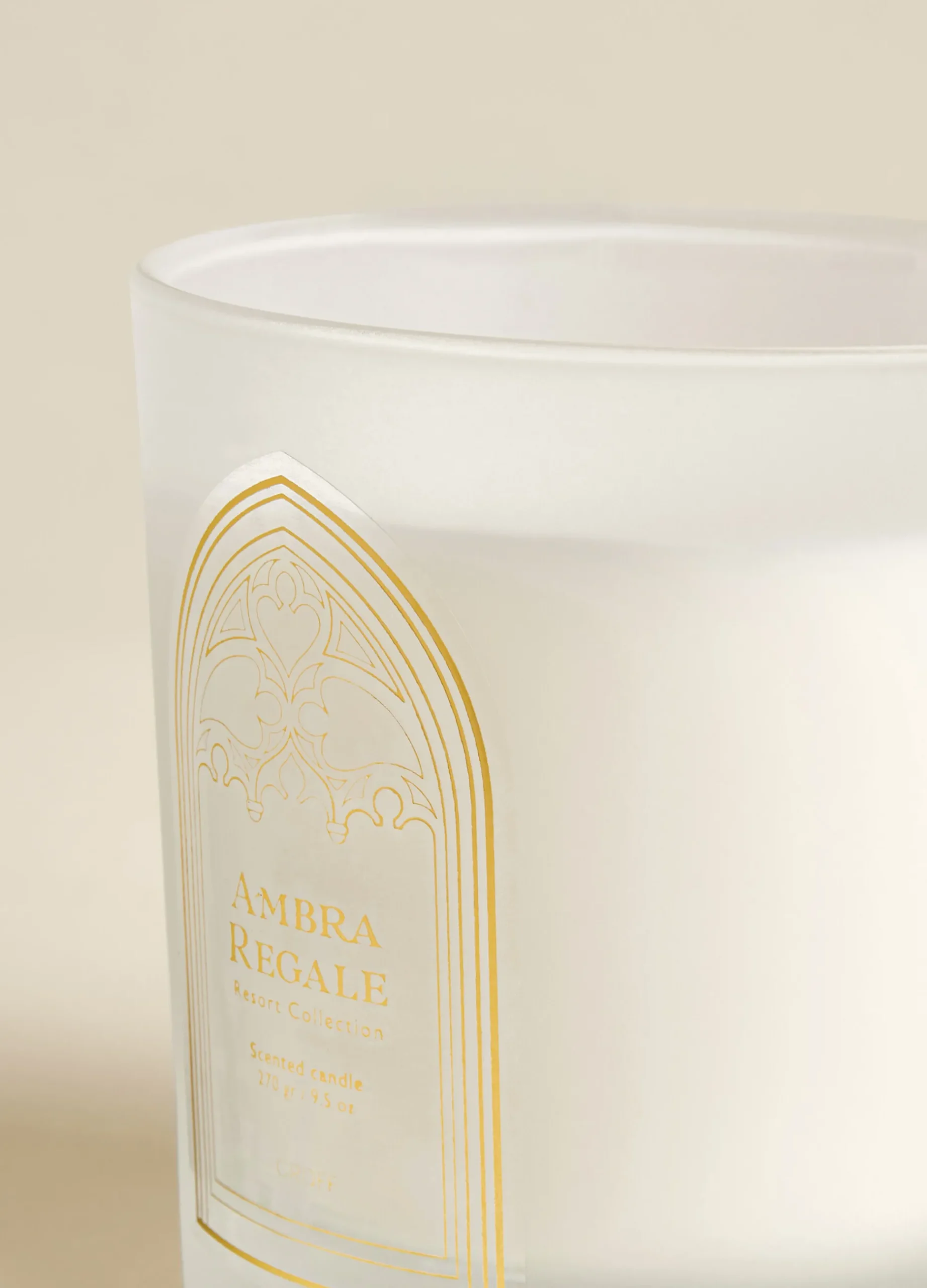 Candela in vetro ambra regale*Croff Online