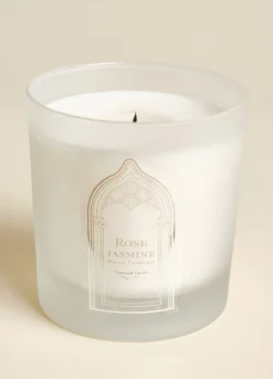 Candela in vetro rosa e gelsomino*Croff Discount