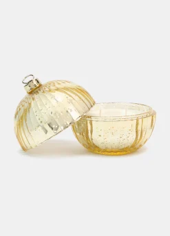 Candela pallina di Natale con cofanetto di vetro*Croff Discount