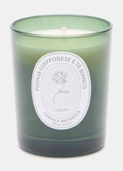 Candela Peonia e Tè bianco in vetro colorato*Croff Outlet