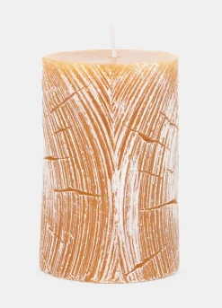 Candela rotonda simil-legno*Croff Sale