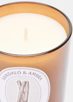 Candela Sandalo e Ambra in vetro colorato*Croff Clearance