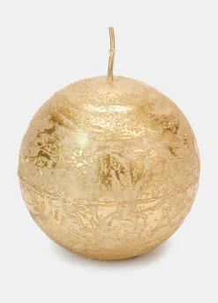 Candela sfera con motivo dorato*Croff Sale