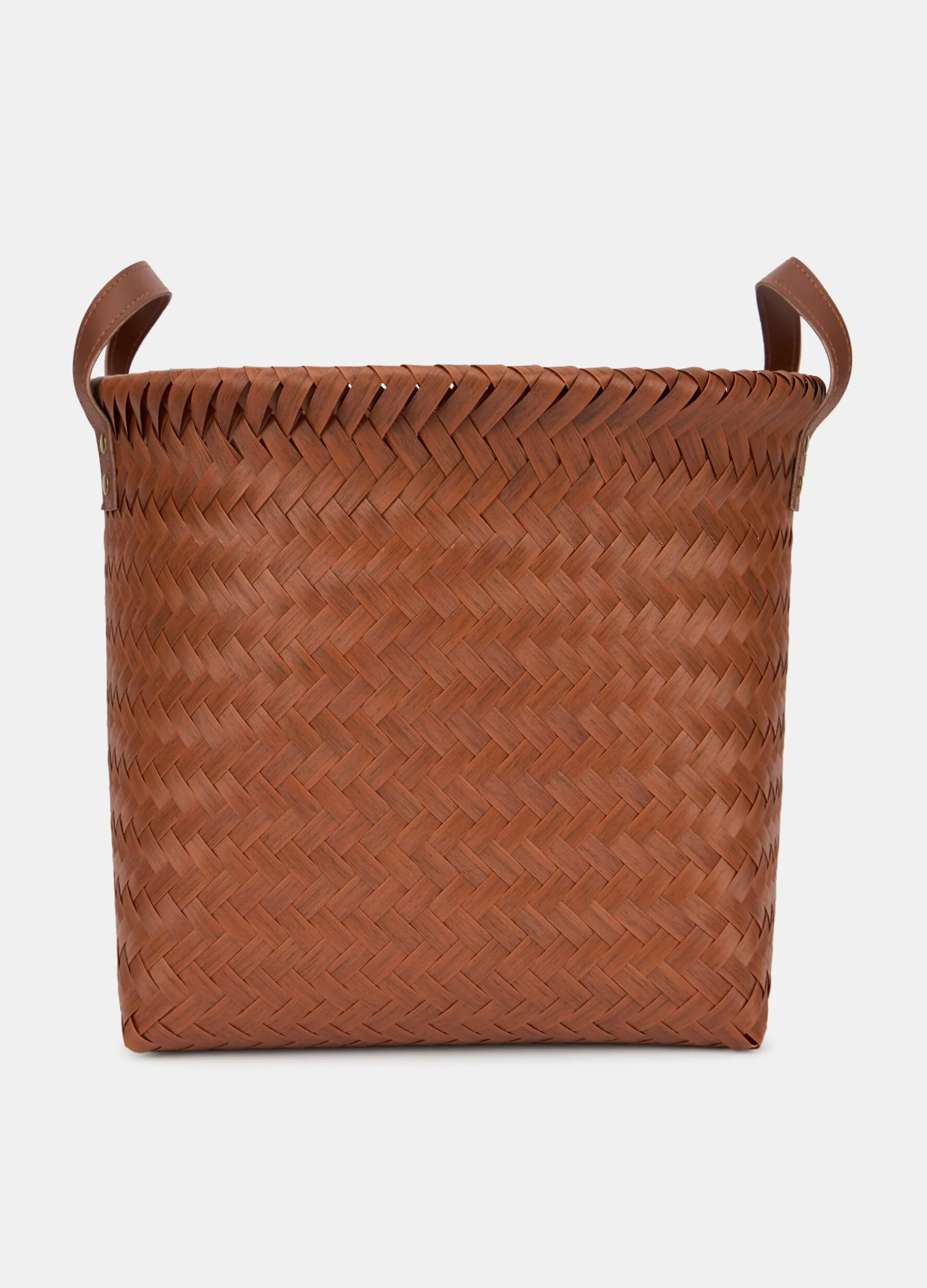 Cesta intrecciata larga effetto legno*Croff Clearance