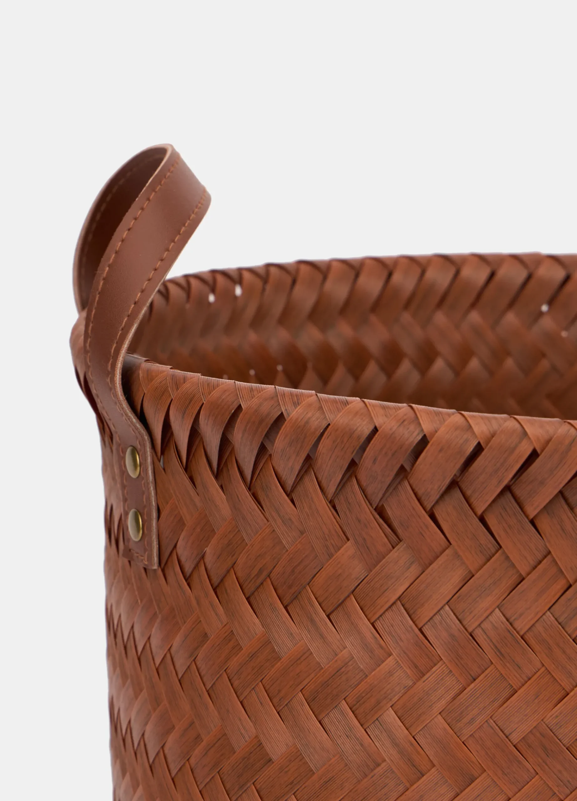 Cesta rotonda extra-large intrecciata effetto legno*Croff Best