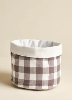 Cestino del pane in cotone a quadretti*Croff New