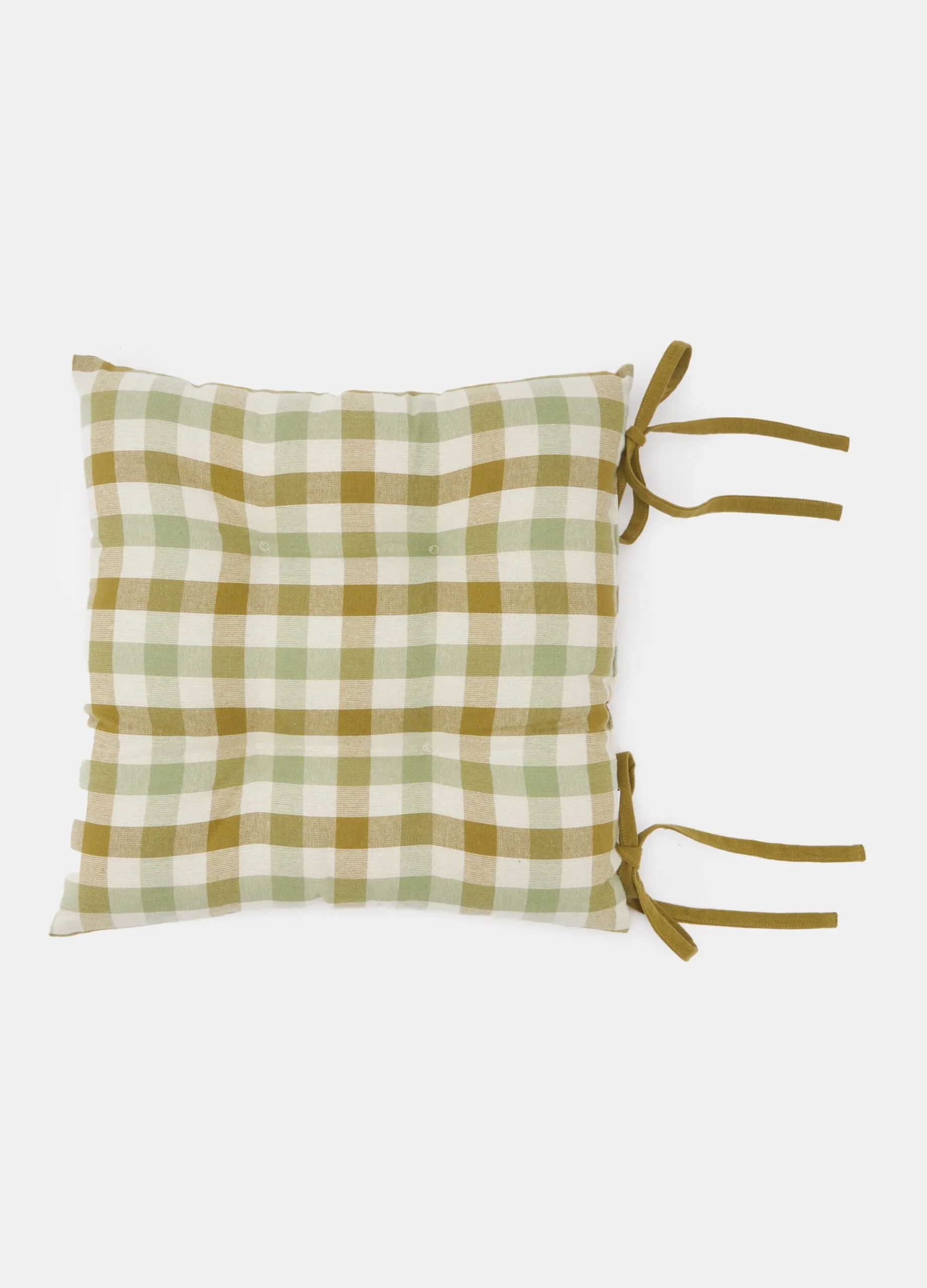 Cuscino copri sedia in cotone biologico a quadri*Croff New