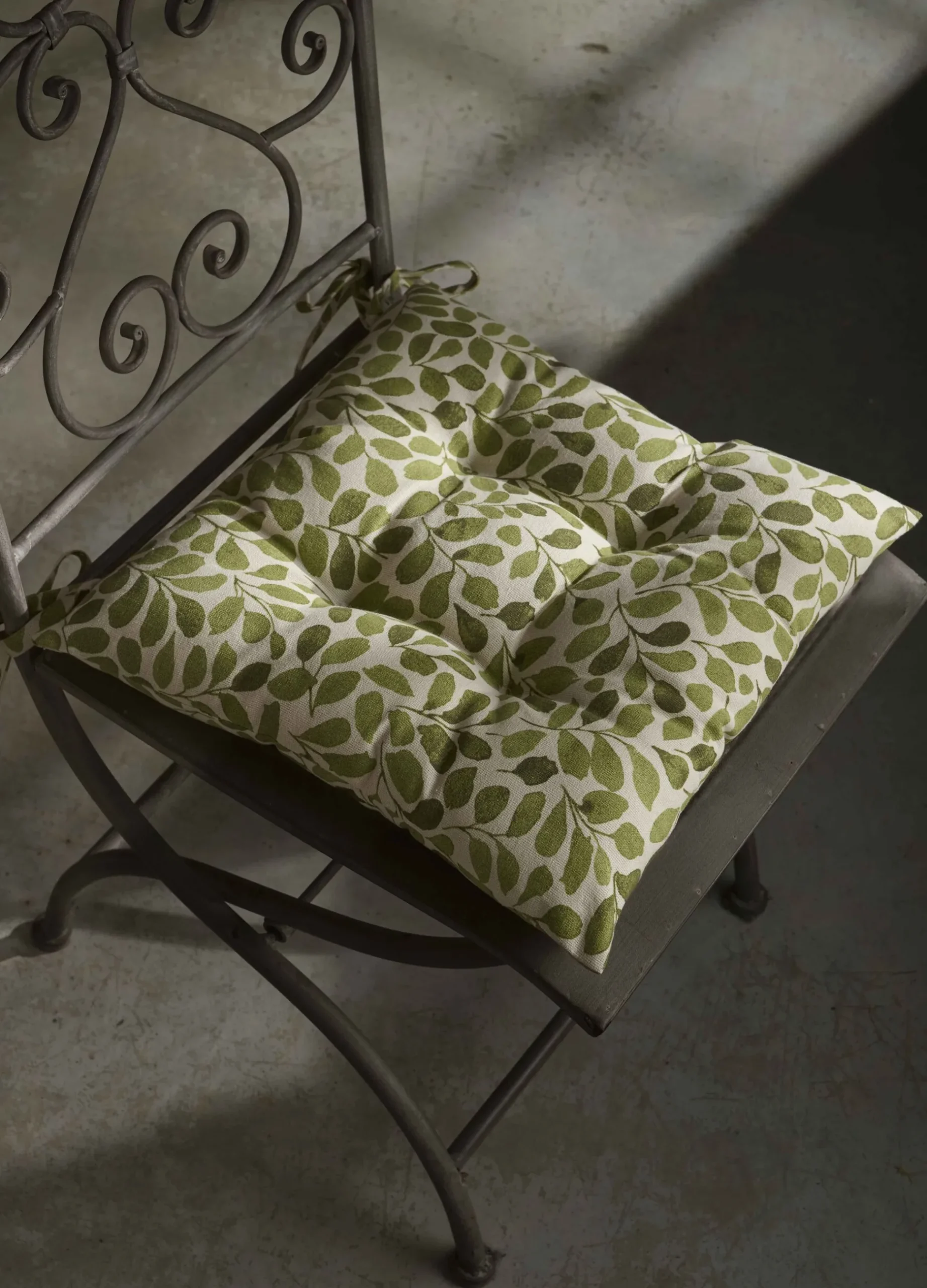 Cuscino copri sedia in cotone biologico foliage*Croff New