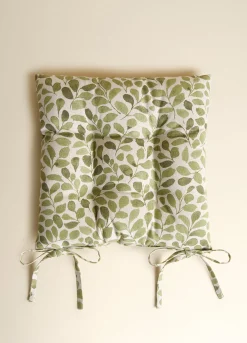 Cuscino copri sedia in cotone biologico foliage*Croff New