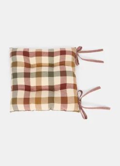 Cuscino coprisedia imbottito a quadri*Croff Online