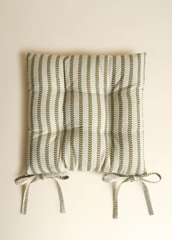 Cuscino coprisedia quadrato con stampa foglie*Croff