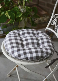 Cuscino coprisedia rotondo a quadretti*Croff Best
