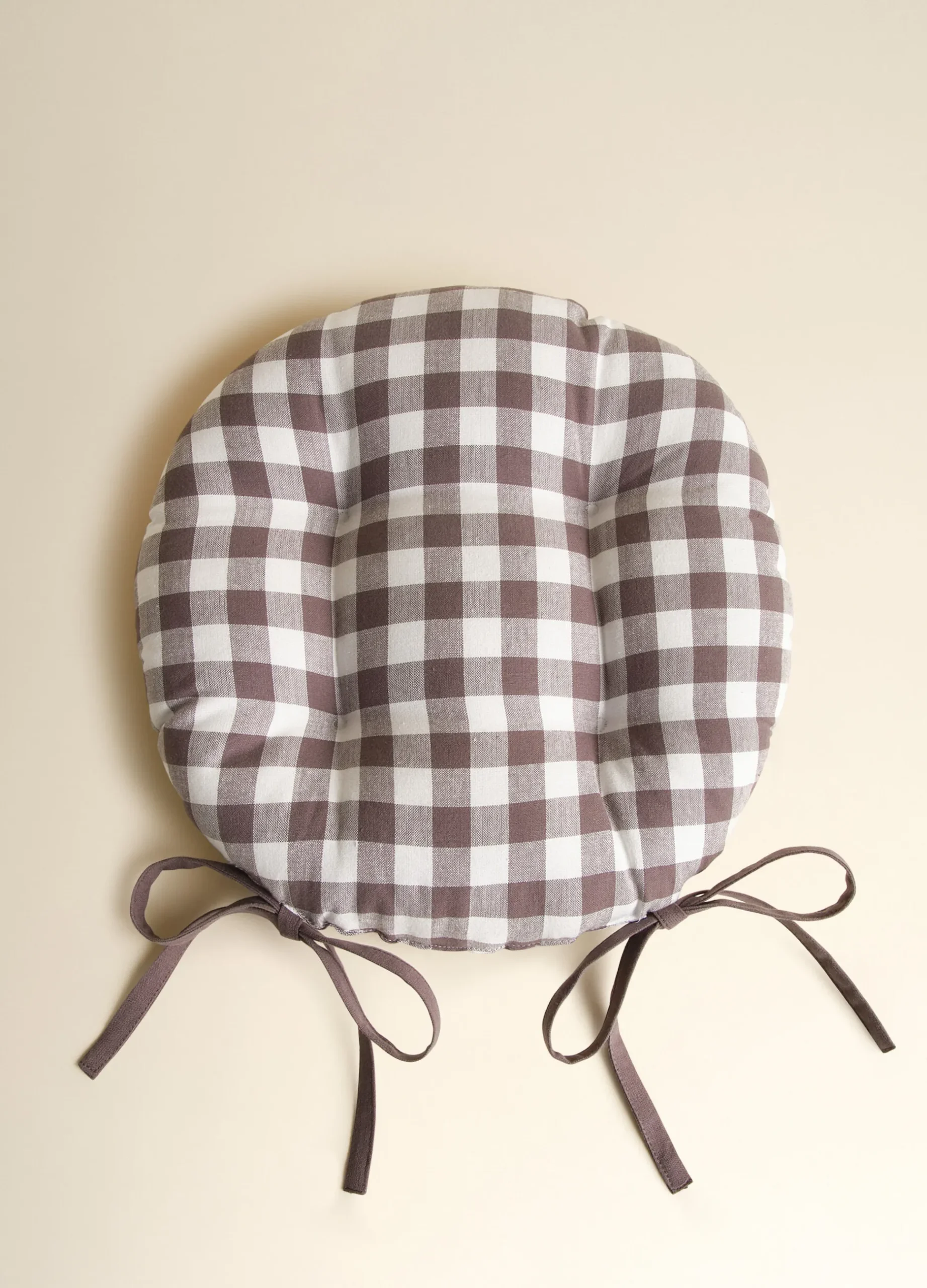 Cuscino coprisedia rotondo a quadretti*Croff Best