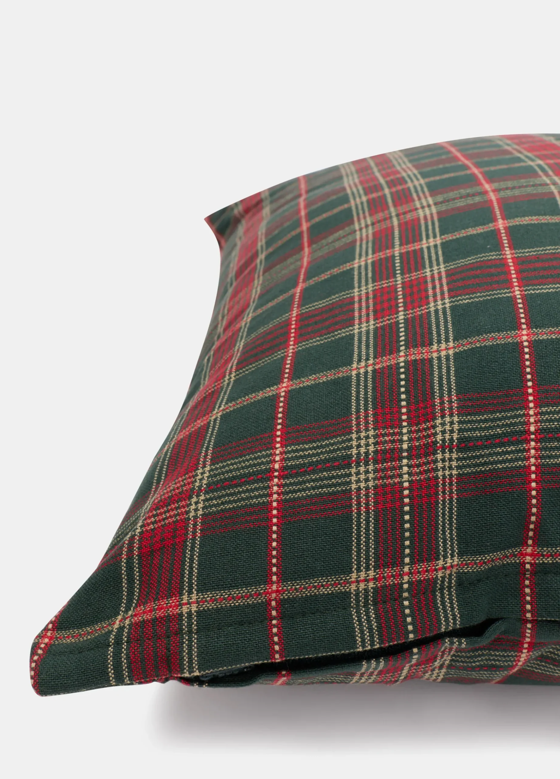 Cuscino quadrato in cotone tartan con Teddy Bear*Croff Online