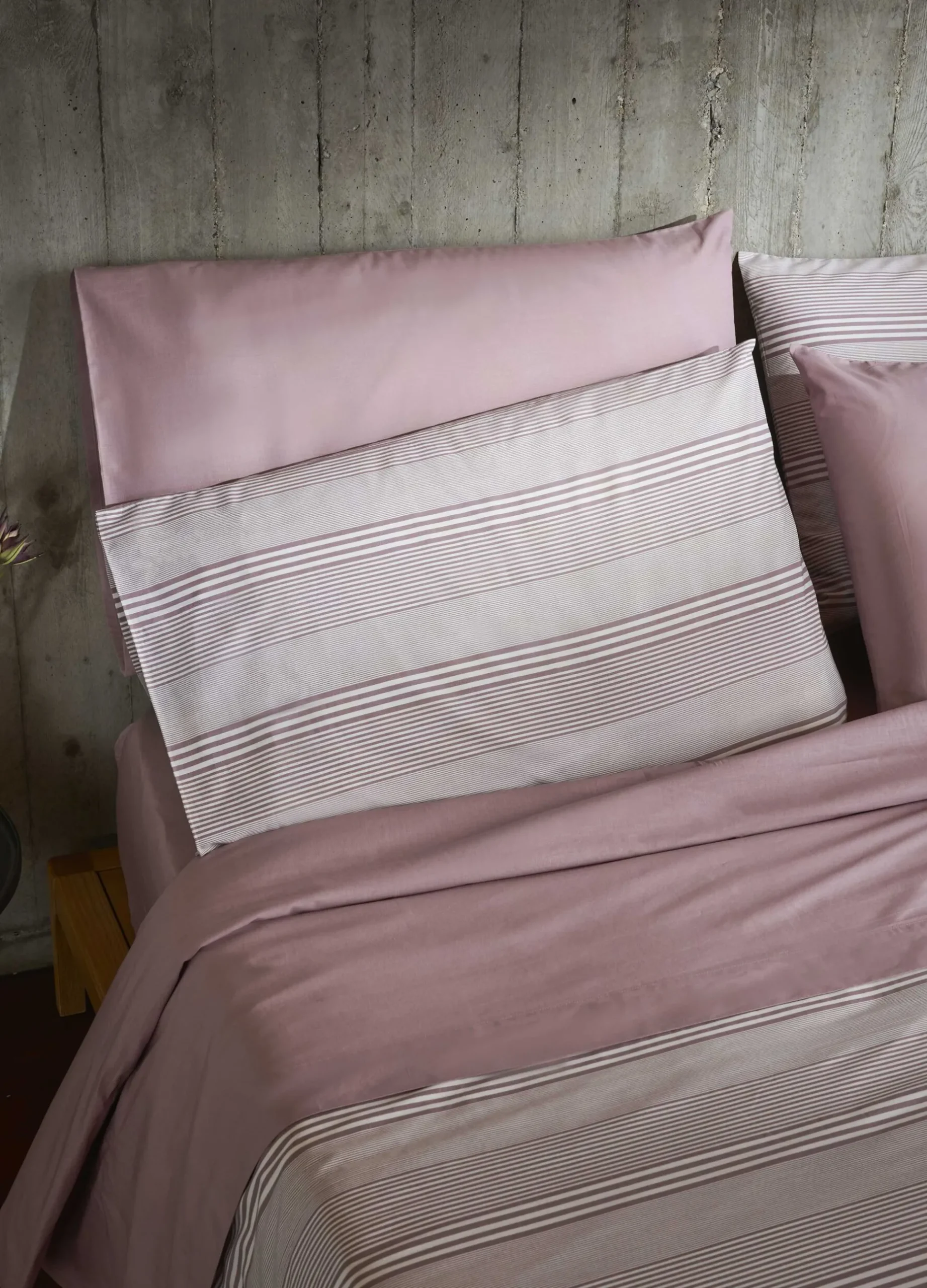 Federa in cotone a righe irregolari*Croff Clearance