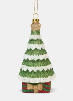 Ornamento albero di Natale glitterato*Croff Best