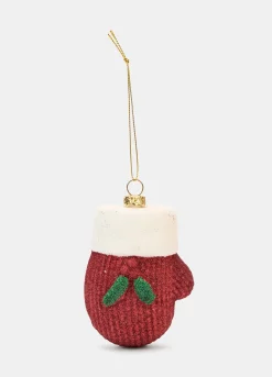 Ornamento guanto di Natale glitterato*Croff