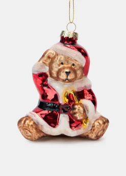 Ornamento orsetto di Natale in vetro*Croff Clearance