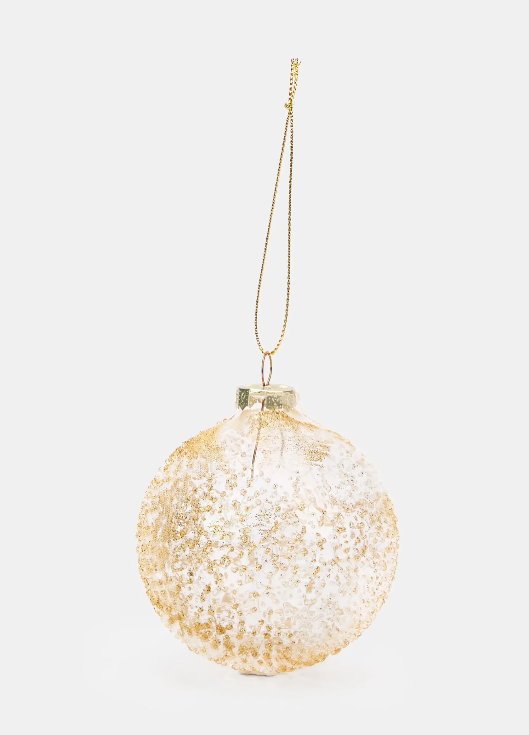Pallina in vetro ruvido con glitter*Croff New