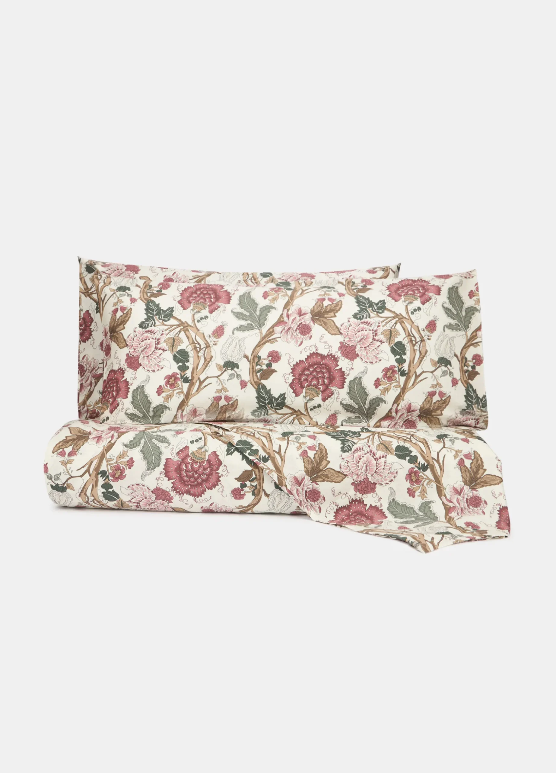 Parure copripiumino a due piazze in cotone a fiori*Croff Clearance