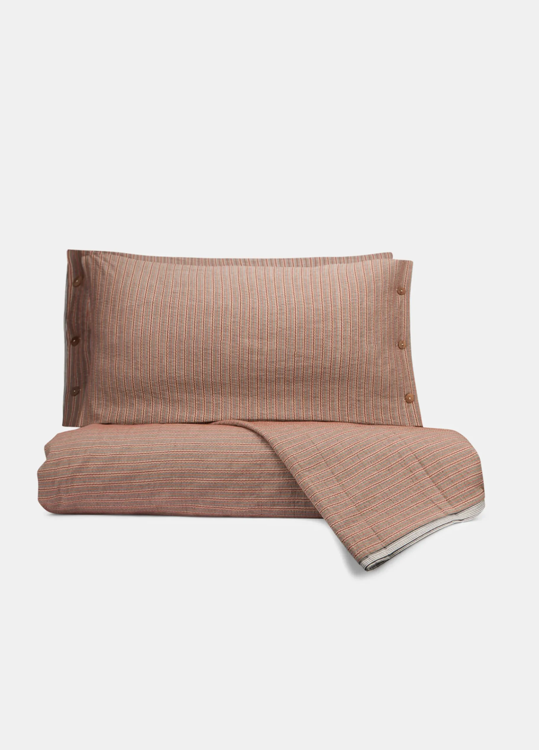 Parure copripiumino in cotone a righe*Croff Sale