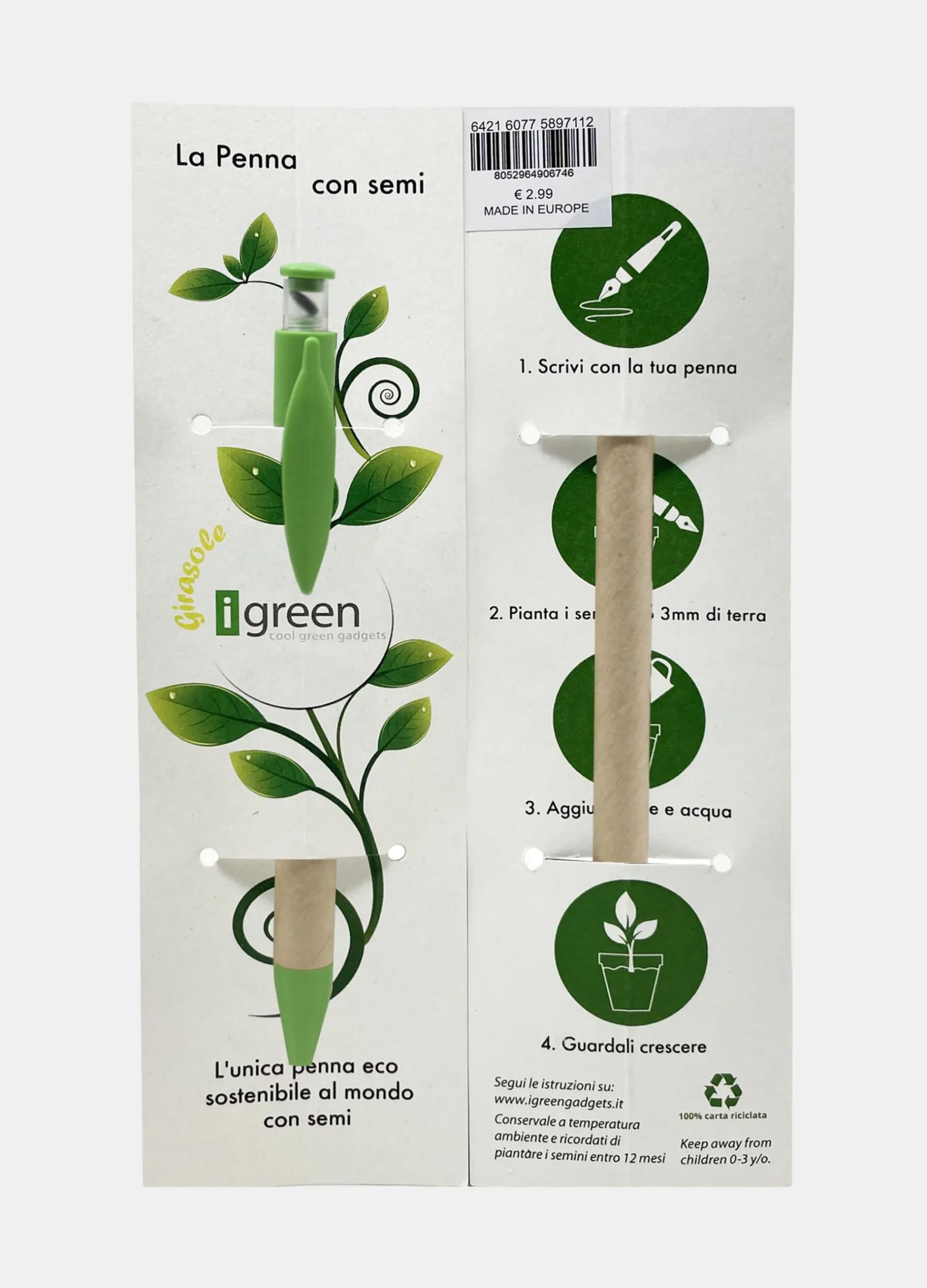Penna I green ecosostenibile con semi Made in Italy*Croff New