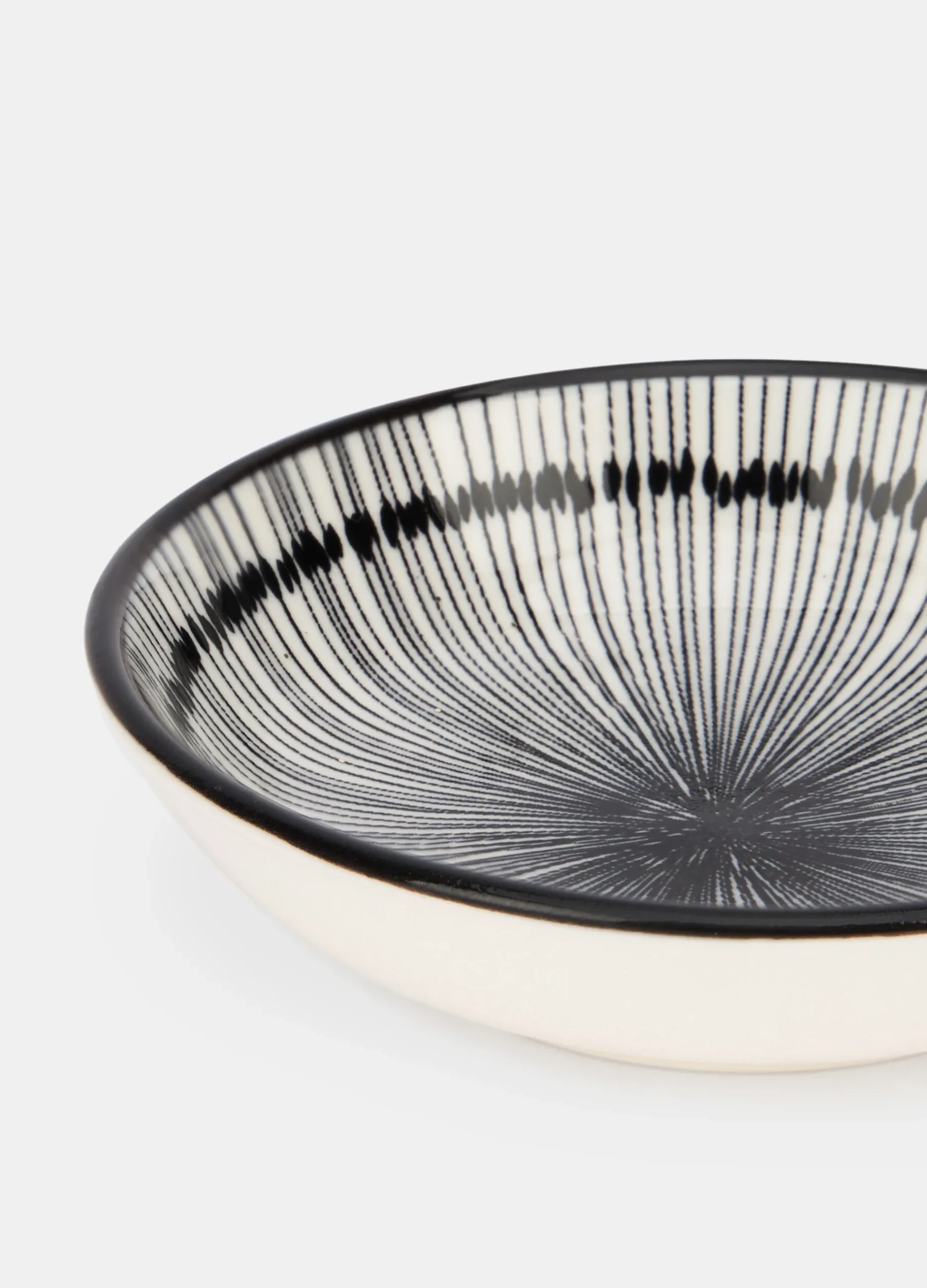 Piattino bicolore in ceramica*Croff Hot