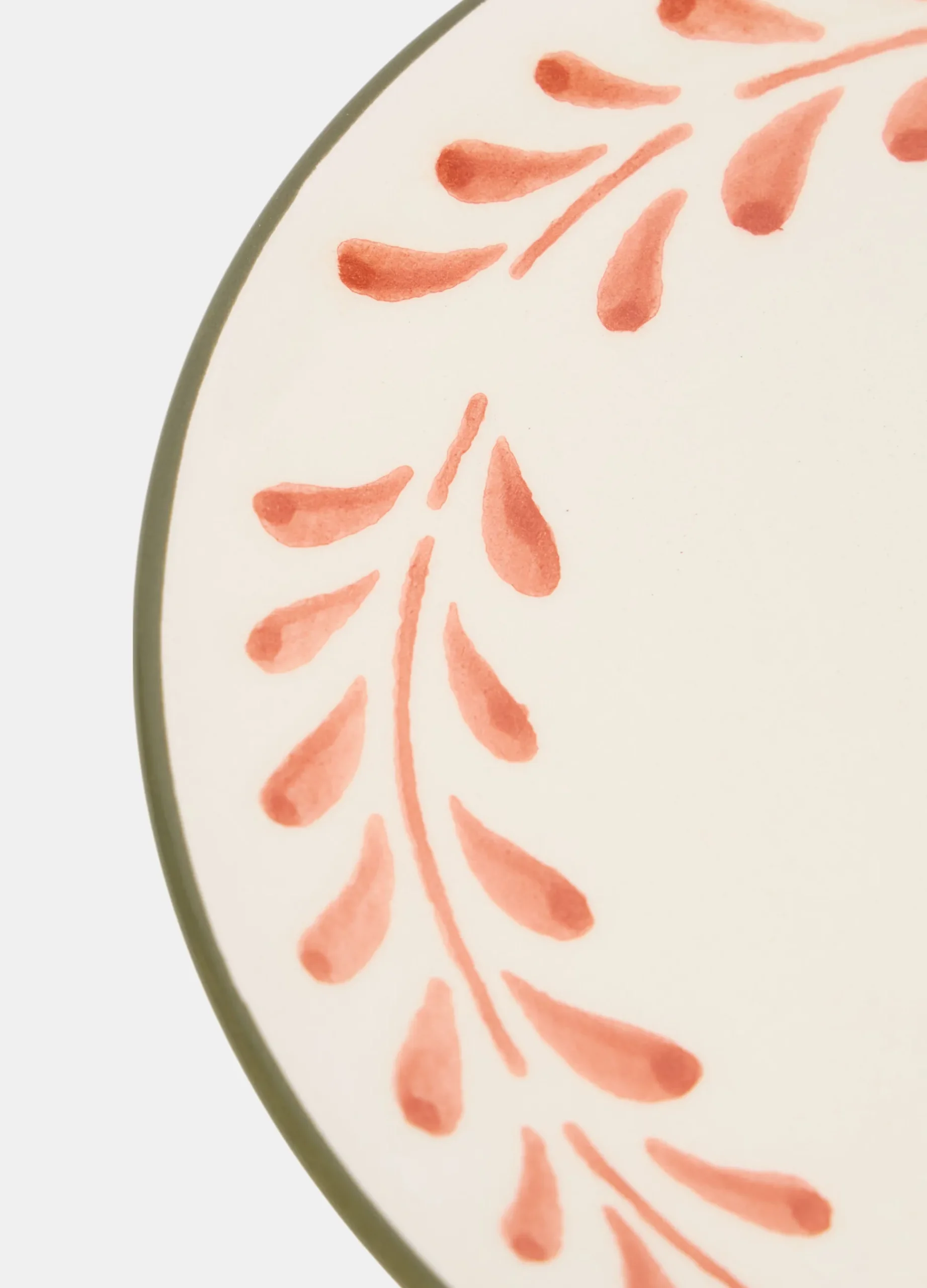 Piatto da dessert in ceramica con fiore*Croff New
