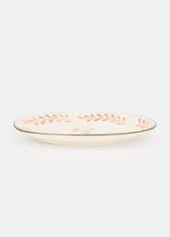 Piatto da portata in ceramica con fiore*Croff Hot