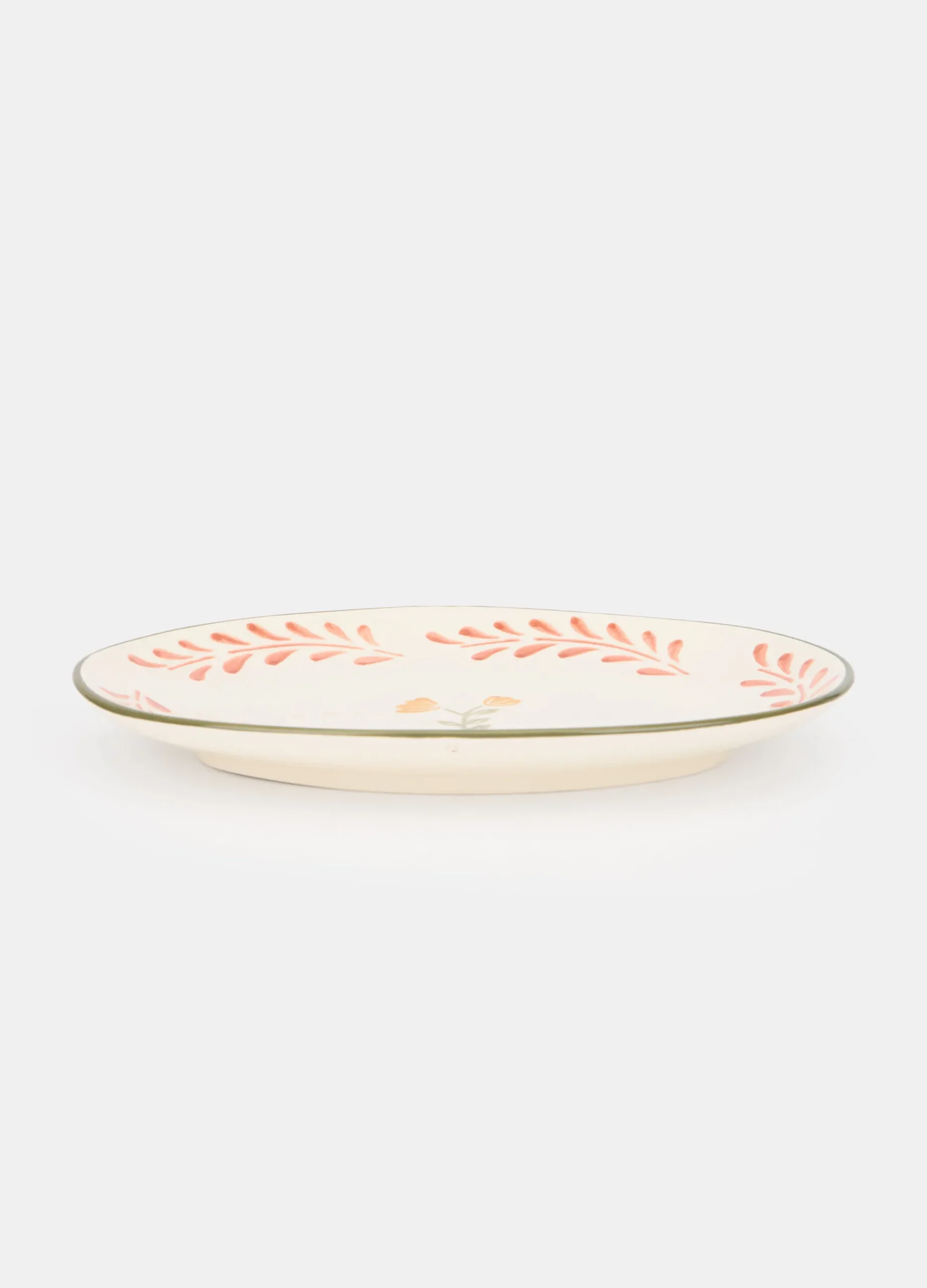 Piatto da portata in ceramica con fiore*Croff Hot