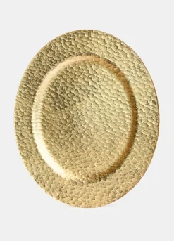 Piatto da portata in vetro con effetto martellato*Croff Clearance