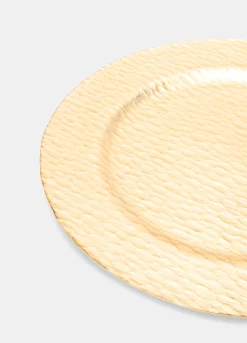 Piatto da portata in vetro con effetto martellato*Croff Clearance