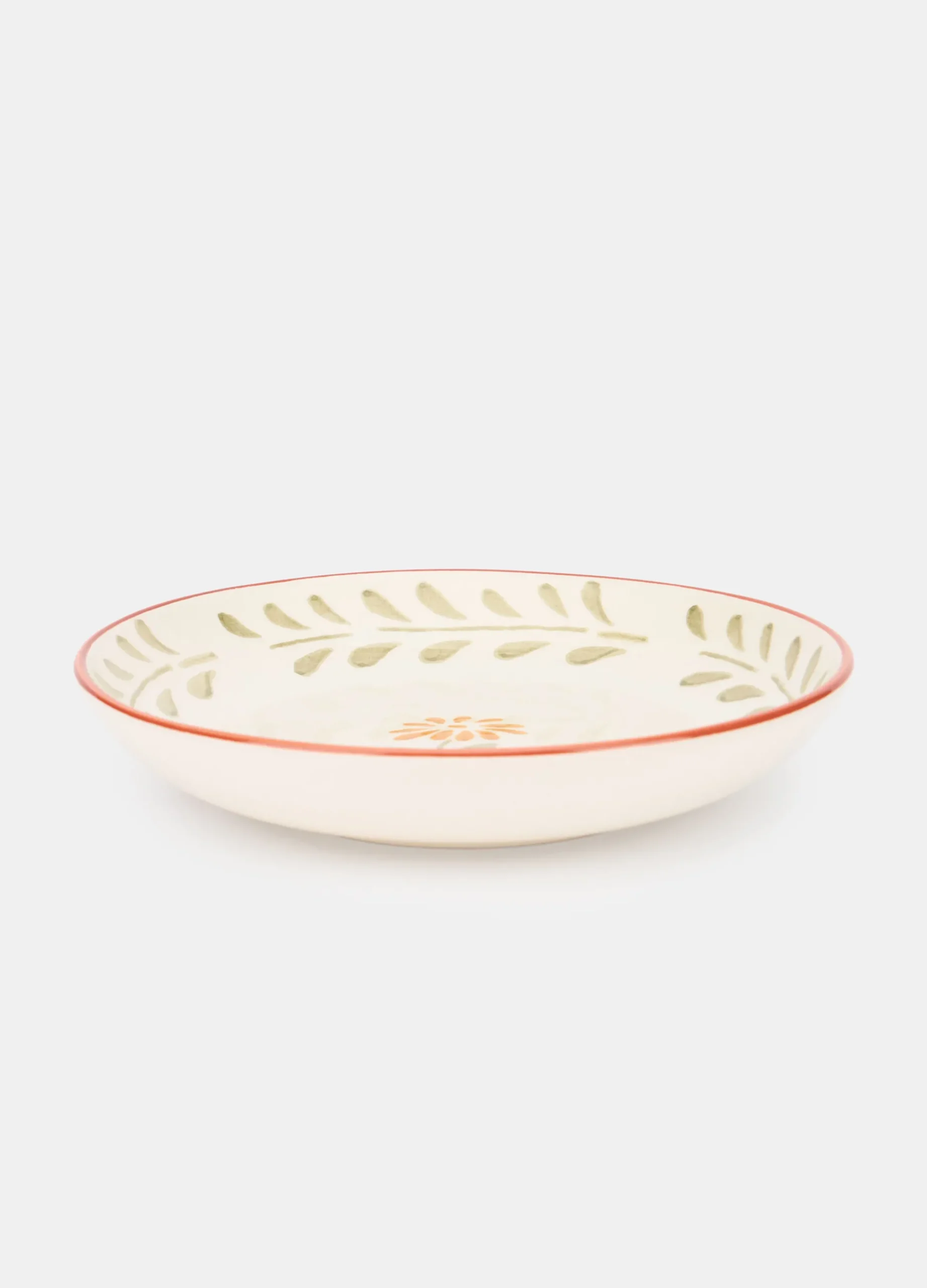 Piatto fondo in ceramica con fiore*Croff Sale
