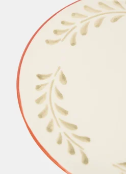 Piatto piano in ceramica con fiore*Croff New