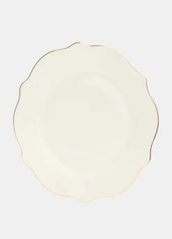 Piatto piano in porcellana bone china*Croff