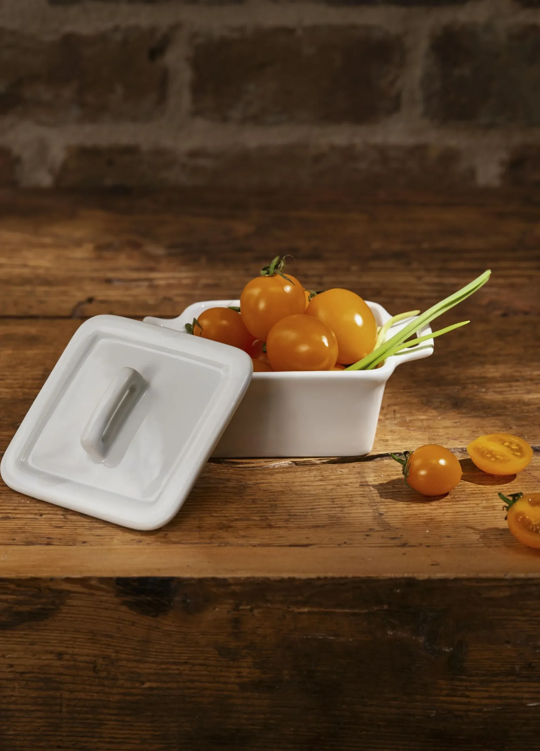 Pirofila quadrata in porcellana con coperchio*Croff Online