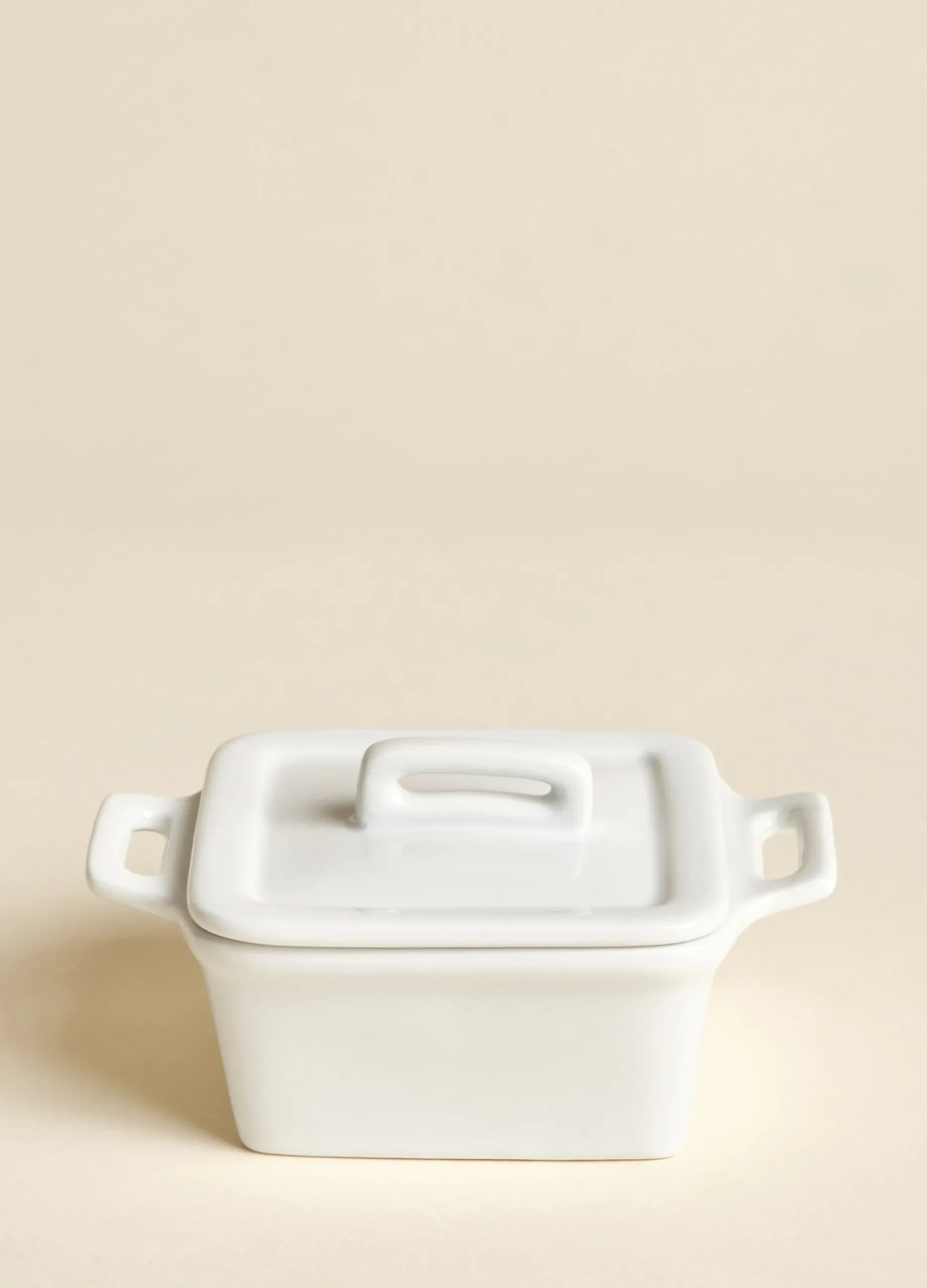 Pirofila quadrata in porcellana con coperchio*Croff Online