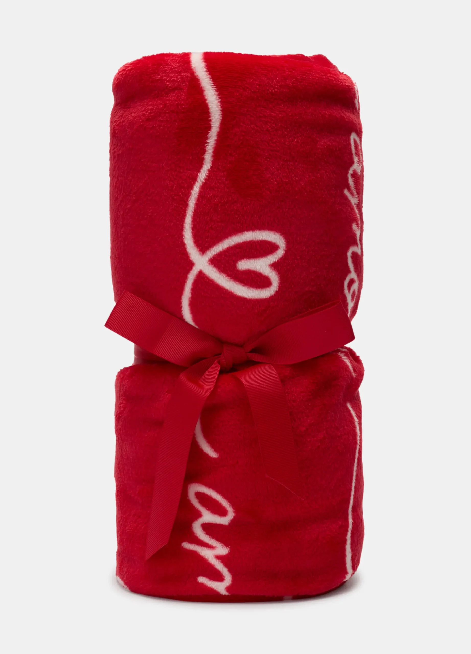 Plaid in pile con stampa love*Croff Online