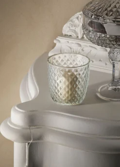 Portacandele in vetro decorato*Croff Outlet