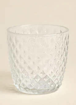 Portacandele in vetro decorato*Croff Outlet